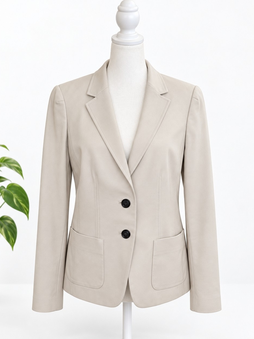 Banana Republic Two-Button Blazer Cream Size 10